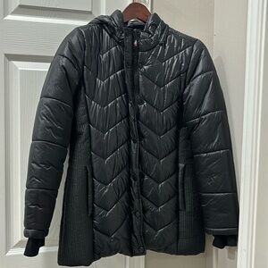 Justice puffer jacket in black size 16 girls